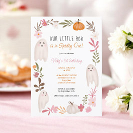 Halloween little boo Ghosts Cute kids 1st birthday Einladung