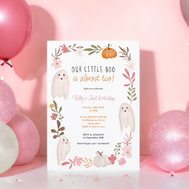 Halloween little boo Ghosts Cute kids 2nd birthday Einladung