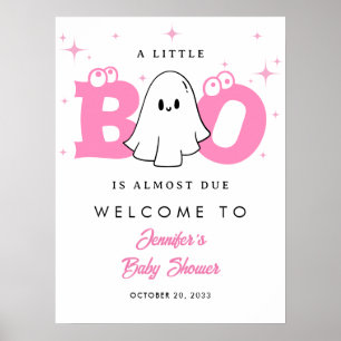 Halloween Little Boo Girl Babydusche Willkommen Poster