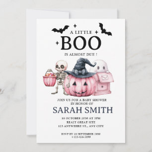 Halloween Little Boo ist fast Due Baby Dusche Einladung