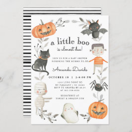 Halloween Little Boo Pumpkin Niedliche Fall Baby D Einladung