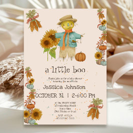 Halloween Little Boo Scarecrow Niedliche Babydusch Einladung