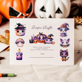 Halloween Little Boo Theme Diapper Raffle Begleitkarte