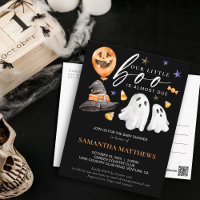 Halloween Little Boo Watercolor Kinderdusche Schwa