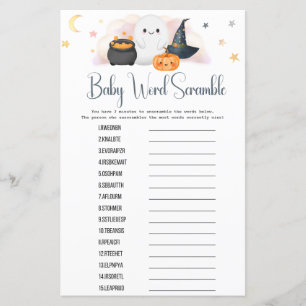 Halloween Little Boo Word Scramble Showspiel