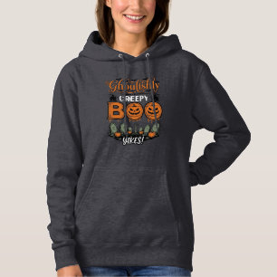 Halloween Little Boo Yah Süße Gruselige Vektorgest Hoodie
