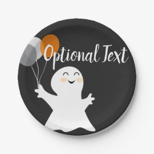 Halloween Little Ghost mit Balloons Pappteller