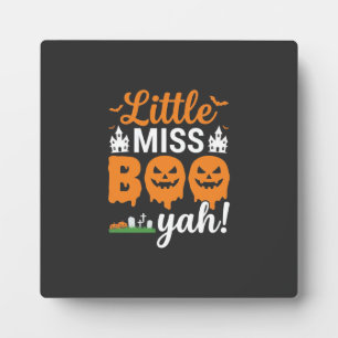 Halloween Little Miss Boo Yah Kürbis Design_1 Fotoplatte
