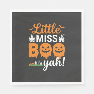 Halloween Little Miss Boo Yah Kürbis Design_1 Serviette