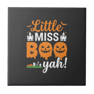 Halloween Little Miss Boo Yah Kürbisdesign_1 Fliese