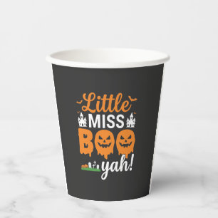 Halloween Little Miss Boo Yah Kürbisdesign_1 Pappbecher
