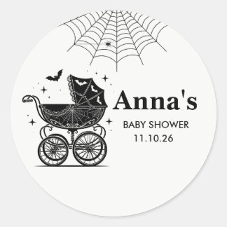 Halloween Little Monster Baby Shower Favor Aufkleb Runder Aufkleber
