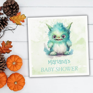 Halloween Little Monster Boy Baby Shower Serviette
