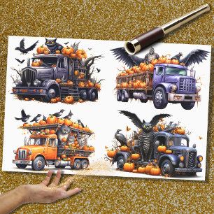 Halloween LKW Collage 1 Decoupage Paper Seidenpapier