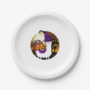Halloween Llama Alpaca Funny Lama Glama Cooles Ges Pappteller