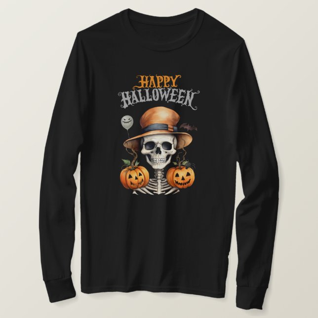Halloween Long Sleeve T - Shirt (Design vorne)