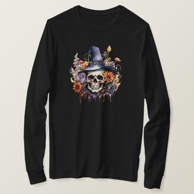 Halloween Long Sleeve T - Shirt (Design vorne)