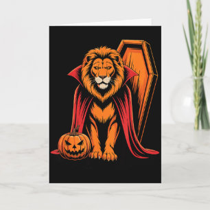 Halloween-Löwe-Sarg Löwen Karte
