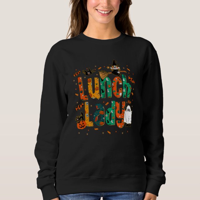 Halloween Lunch Lady Cafeteria Spooky Lunch Lady H Sweatshirt (Vorderseite)