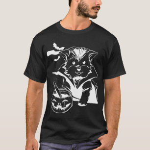 Halloween Lustig - Morkie Hund Vampir T-Shirt