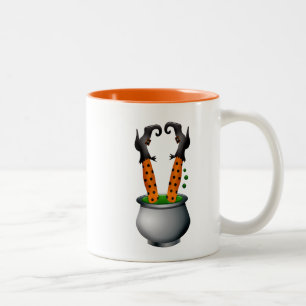 Halloween-lustige Hexe Zweifarbige Tasse