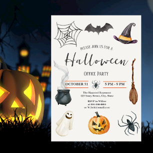 Halloween lustige jährliche Bürofeier Einladung