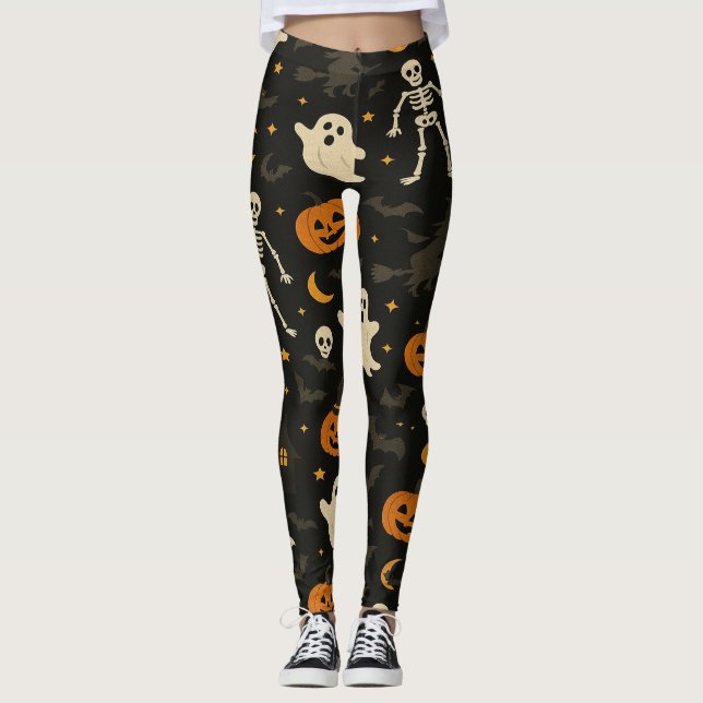 Halloween Lustige Leggings (Vorderseite)