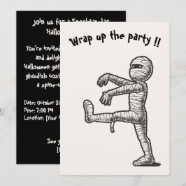 Halloween lustige Mumie ☜ Benutzerdefinierte Einla Ankündigung