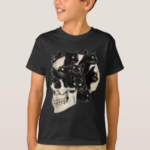 Halloween Lustige Schwarze Katze Vintage Katzen T-Shirt