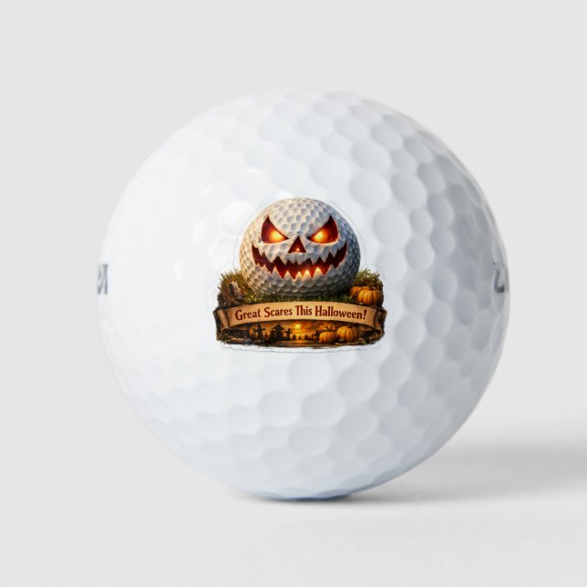 Halloween lustiger Golfball (Vorderseite)