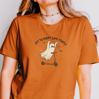Halloween Lustiger Scooter Geist Paar Passendes A T-Shirt
