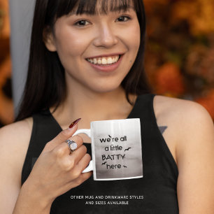 Halloween Lustiger Spruch Fledermäuse Tasse