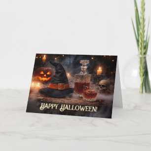 Halloween Lustiger Whiskey Prost Karte