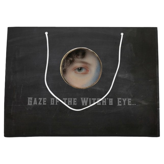 Halloween Macabre Creepy Hexe Eye Große Geschenktüte (Vorderseite)