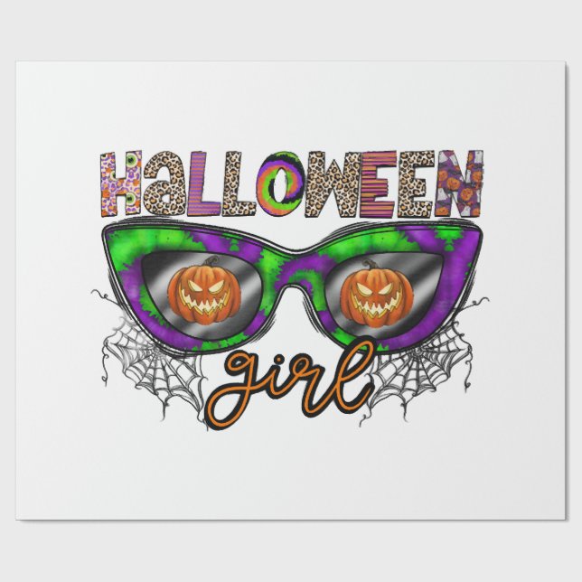 Halloween-Mädchen Geschenkpapier (Flach)