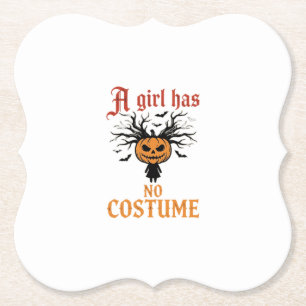 Halloween-Mädchen Hat Kein Kostüm-Kürbis Untersetzer