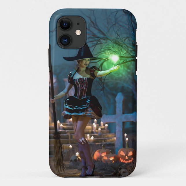 Halloween-Mädchen im Wald Case-Mate iPhone Hülle (Rückseite)