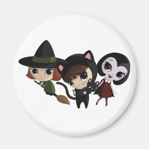 Halloween-Mädchen Magnet