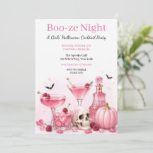 Halloween Mädchen Nacht | Rosa Cocktailparty
