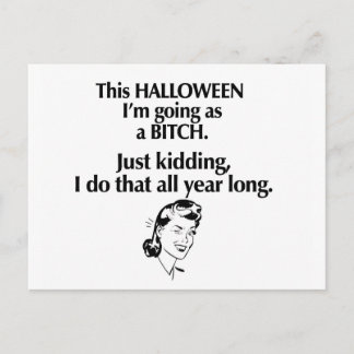 Halloween Mädchen Postkarte