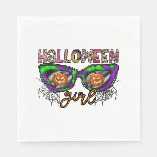 Halloween-Mädchen Serviette (Vorderseite)