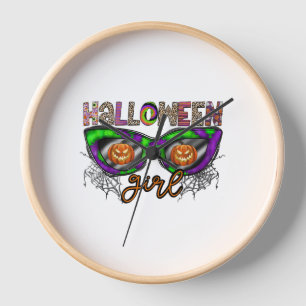 Halloween-Mädchen Uhr