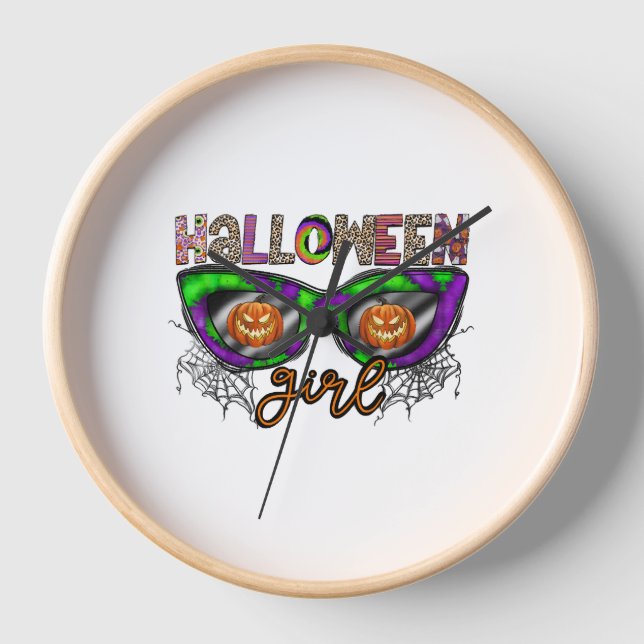 Halloween-Mädchen Uhr (Vorderseite)