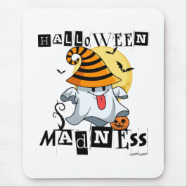 Halloween Madness Funny Ghost October Harvest Spaß Mousepad