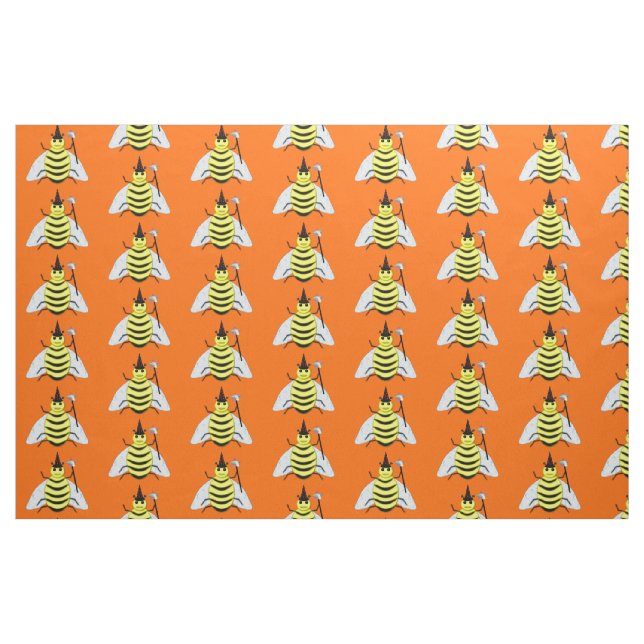 Halloween Magic Bee Hexe Orange Stoff (Fat Quarter (45,7 x 55,9 cm))