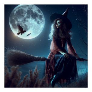 Halloween Magical Fantasy Witz Art Poster