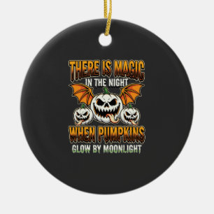 Halloween-Magie-Kürbis-Mondlicht-Horror-Vektor Keramik Ornament