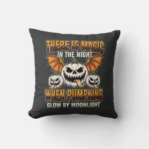 Halloween-Magie-Kürbis-Mondlicht-Horror-Vektor Kissen