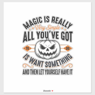 Halloween-Magie-Kürbis-Vintage-Vector-Shirt-Design Aufkleber