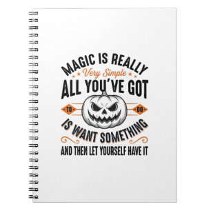 Halloween-Magie-Kürbis-Vintage-Vector-Shirt-Design Notizblock